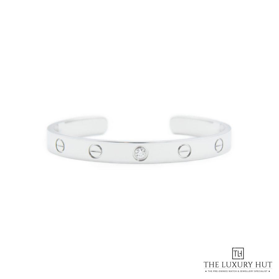 Cartier Love White Cuff Bangle 35017 a