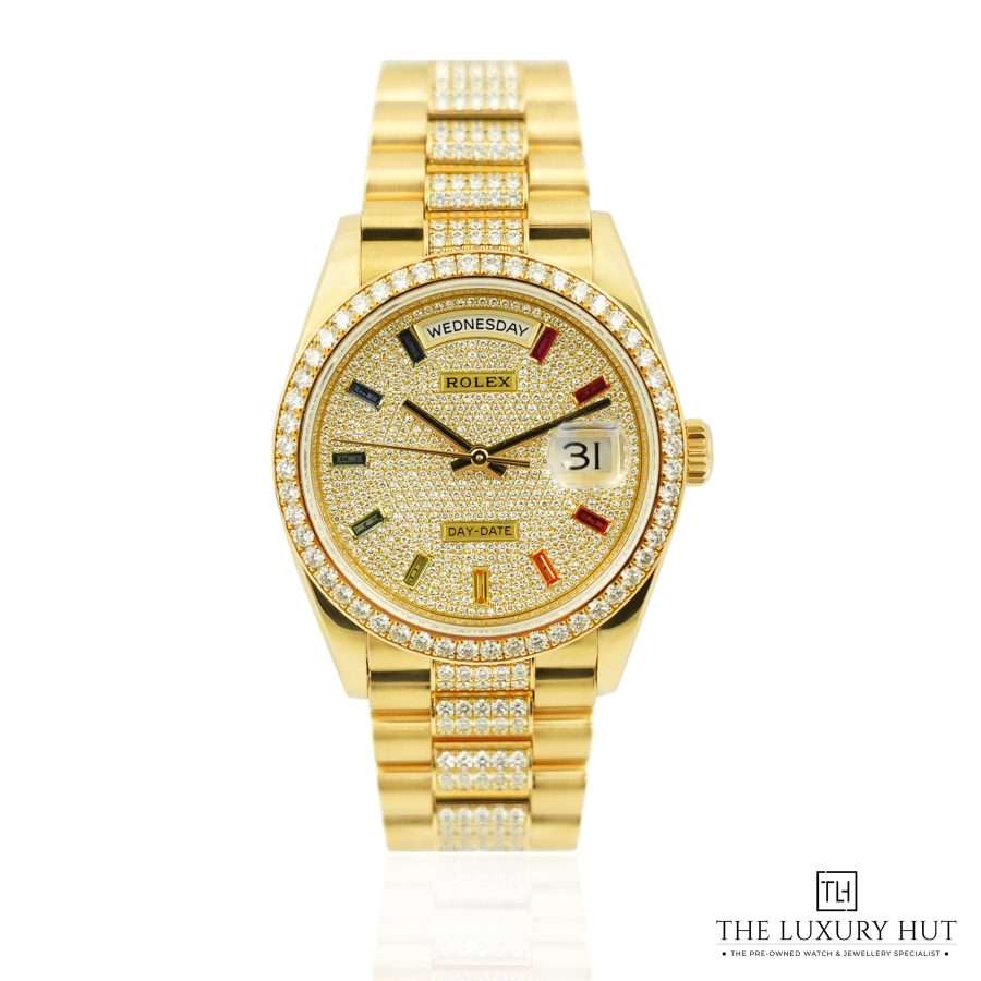 Rolex Day Date Diamond Ruby Dial LB231 a