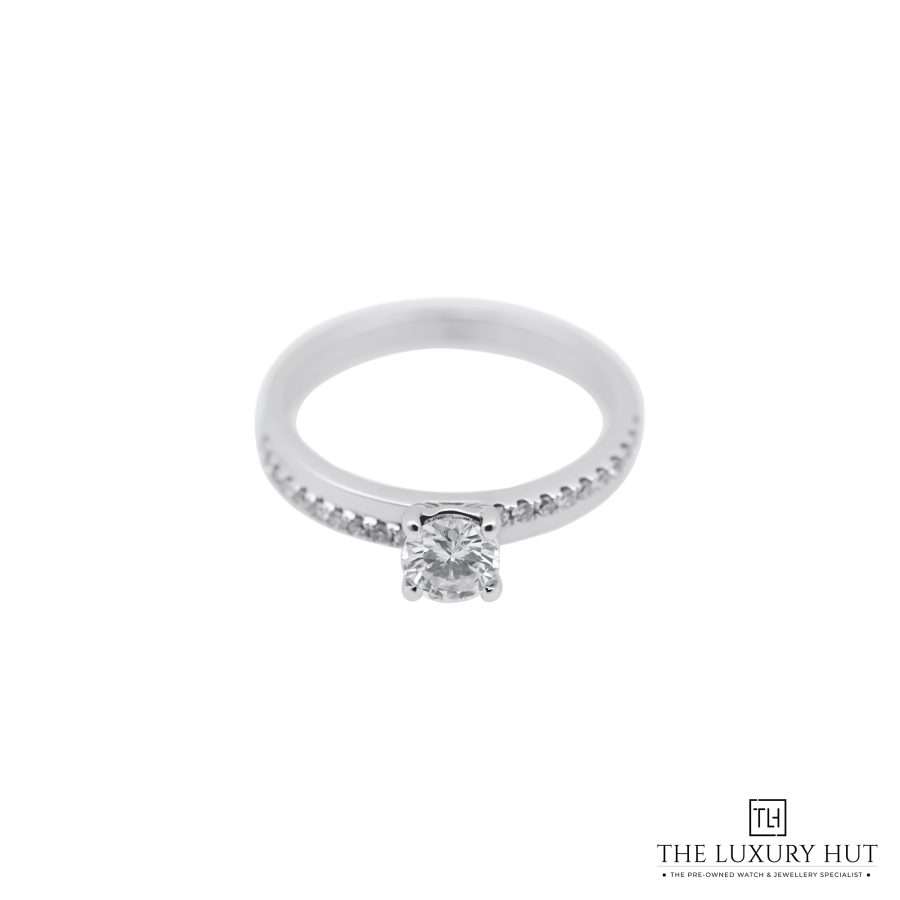 White Gold Diamond Engagement Ring 4914 aa