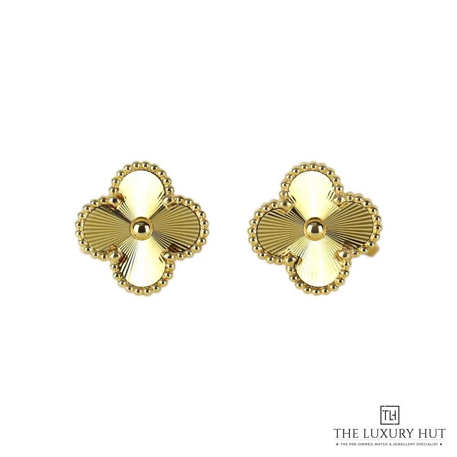 Van Cleef Yellow Alhambra Earrings 51125 a