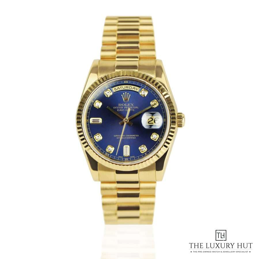 Rolex Day Date 36 Yellow Blue Diamond 51142 a