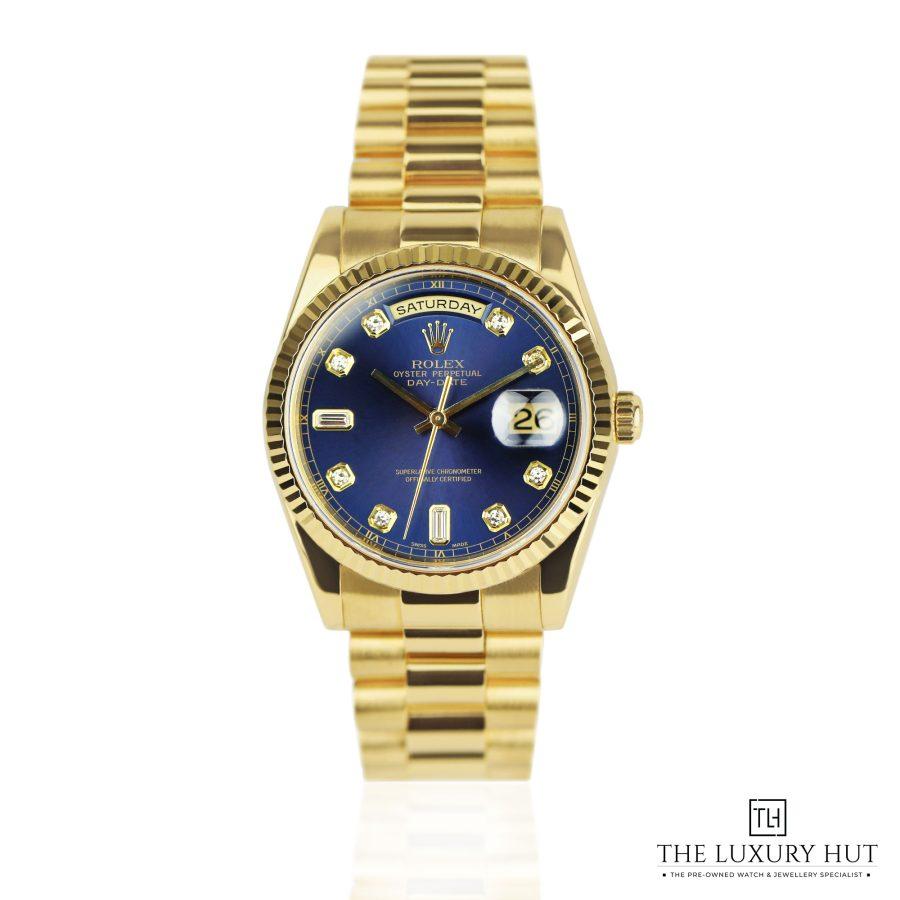 Rolex Day Date 36 Yellow Blue Diamond 51142 a