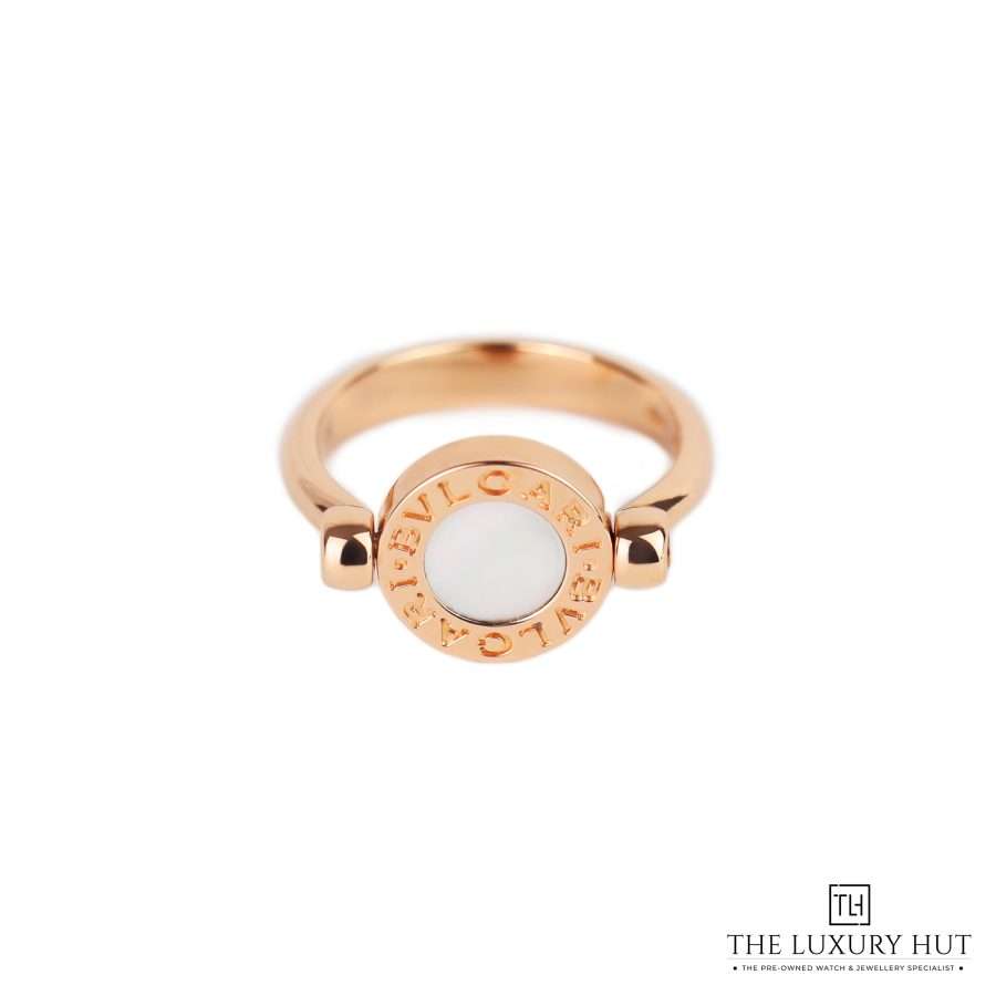 Bvlgari Rose Gold MOP Onyx Flip Ring 44102 a