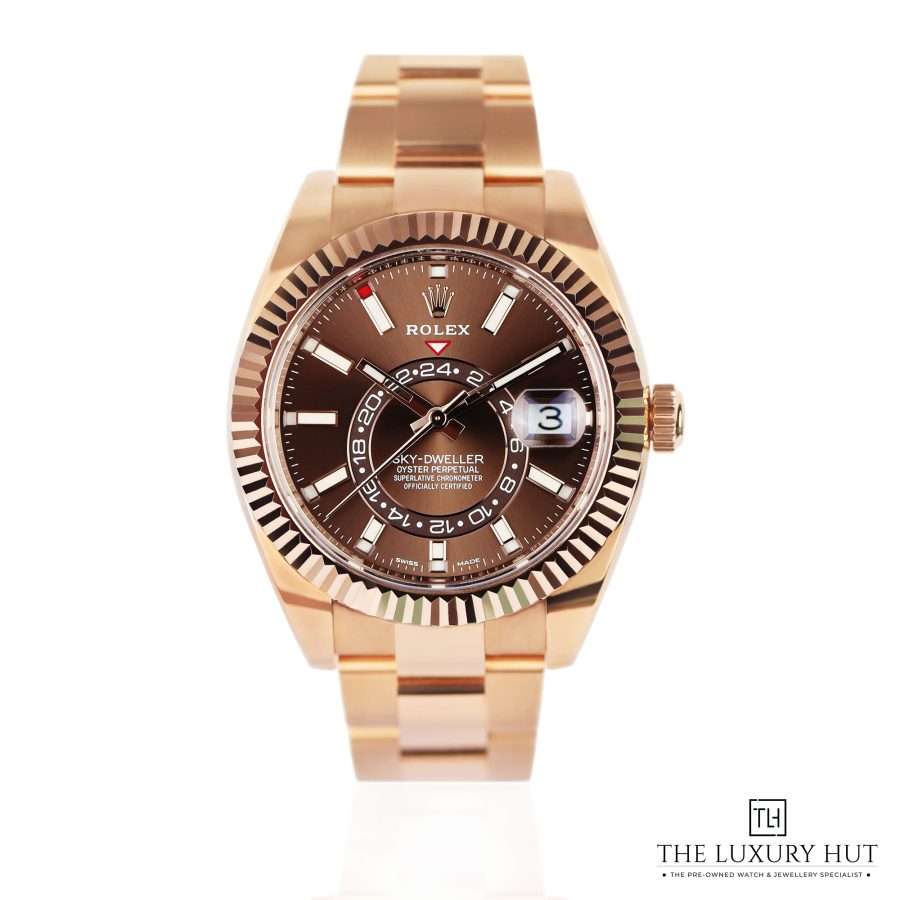 Rolex Sky Dweller Rose Gold Chocolate LB409 a