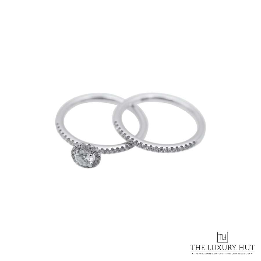 18ct White Gold Diamond Bridal Ring 5201 a