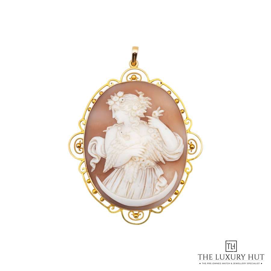 Stunning Large Antique 15ct Gold Cameo Pendant a