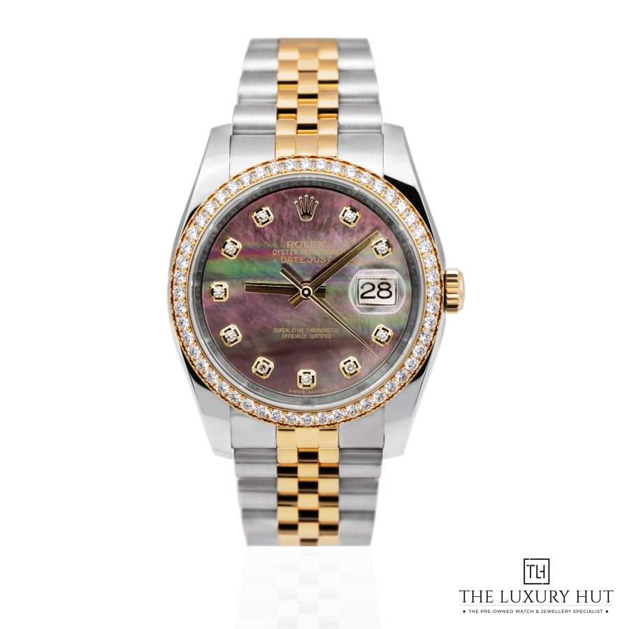 Rolex Datejust 36 Bi Metal Tahitian MOP Dial 51646 a