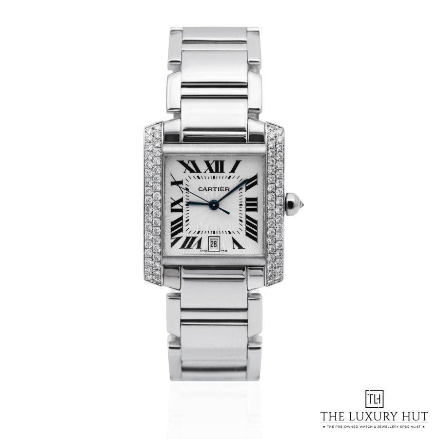 Cartier Tank Francaise Gold Silver Guilloche 51669 aa