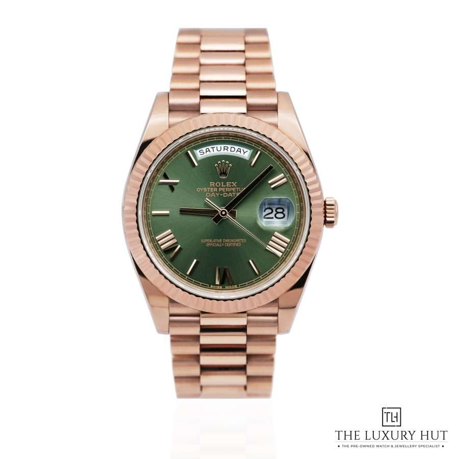 Rolex Day Date 40 Gold Olive Green Anniversary 51510 aa