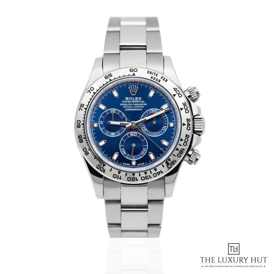 Rolex Daytona 18ct White Gold 40mm Blue LB614 a