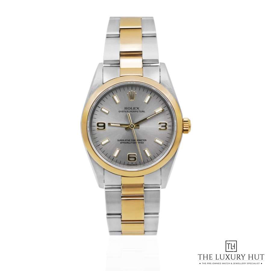 Rolex Oyster Perpetual 34mm Bi Metal Grey 51745 a