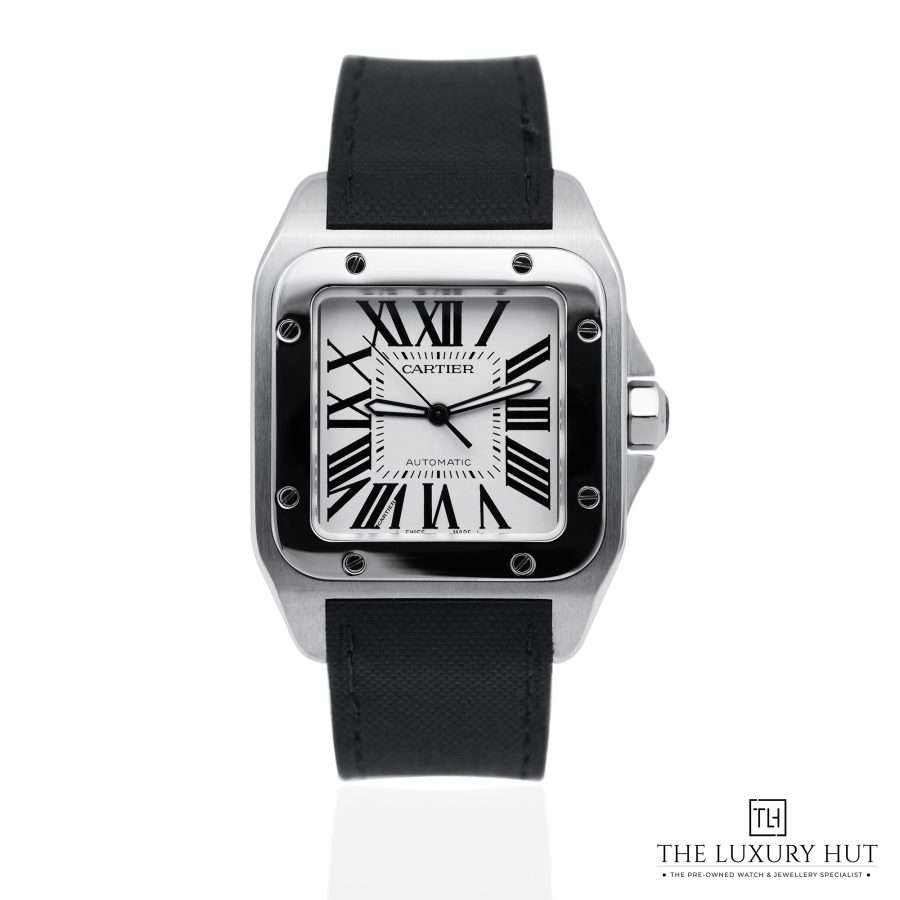 Cartier Santos 100 XL Steel Silver Roman 51964 a