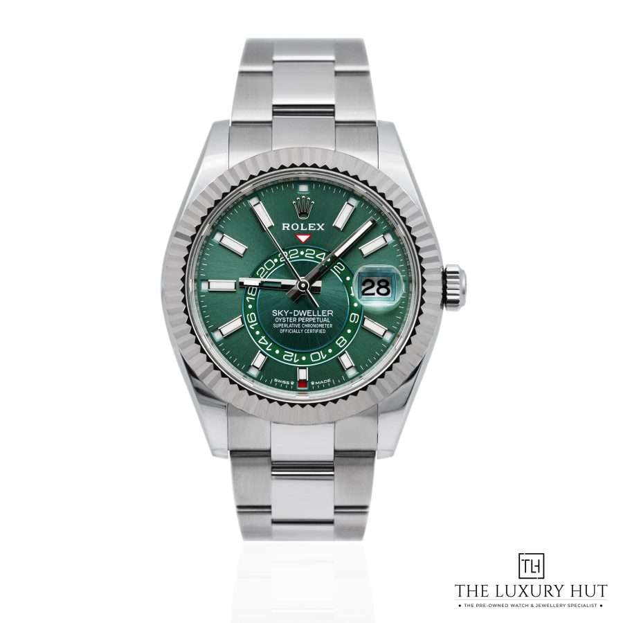 Rolex Sky Dweller Steel Gold 42 Mint Green 51928 aa1