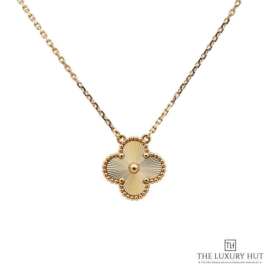 Van Cleef Arpels Gold Guilloch Pendant Necklace 52003 a