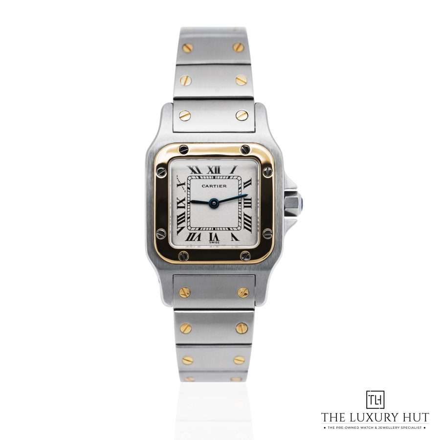 Cartier Santos Galbee Bi Metal Silver Roman 52056 a