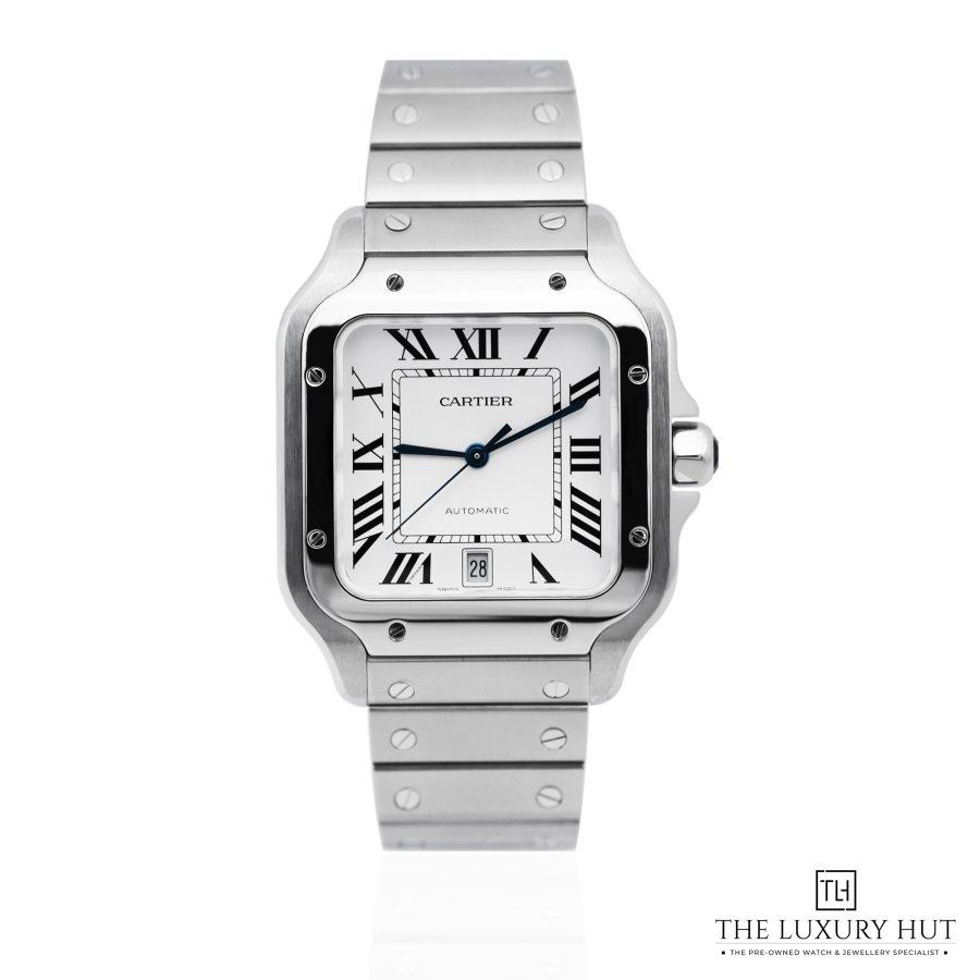 Cartier Santos De Cartier Large Steel White 52077 a