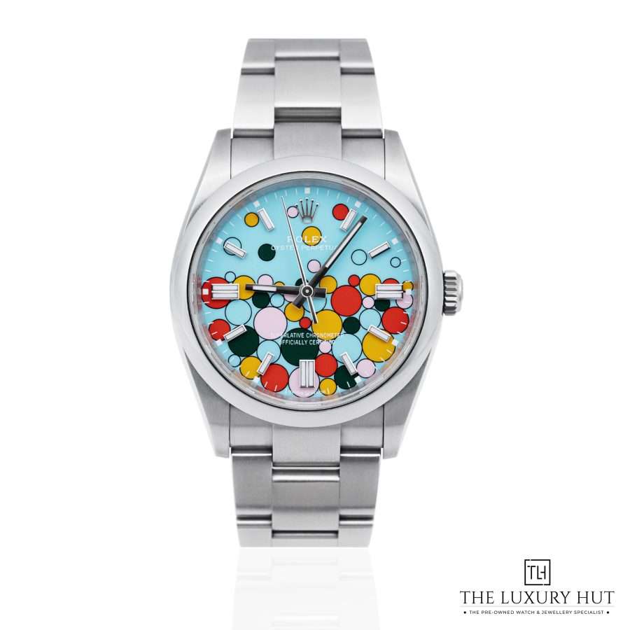 Rolex Oyster Perpetual Turquoise Blue Celebration LB688 a