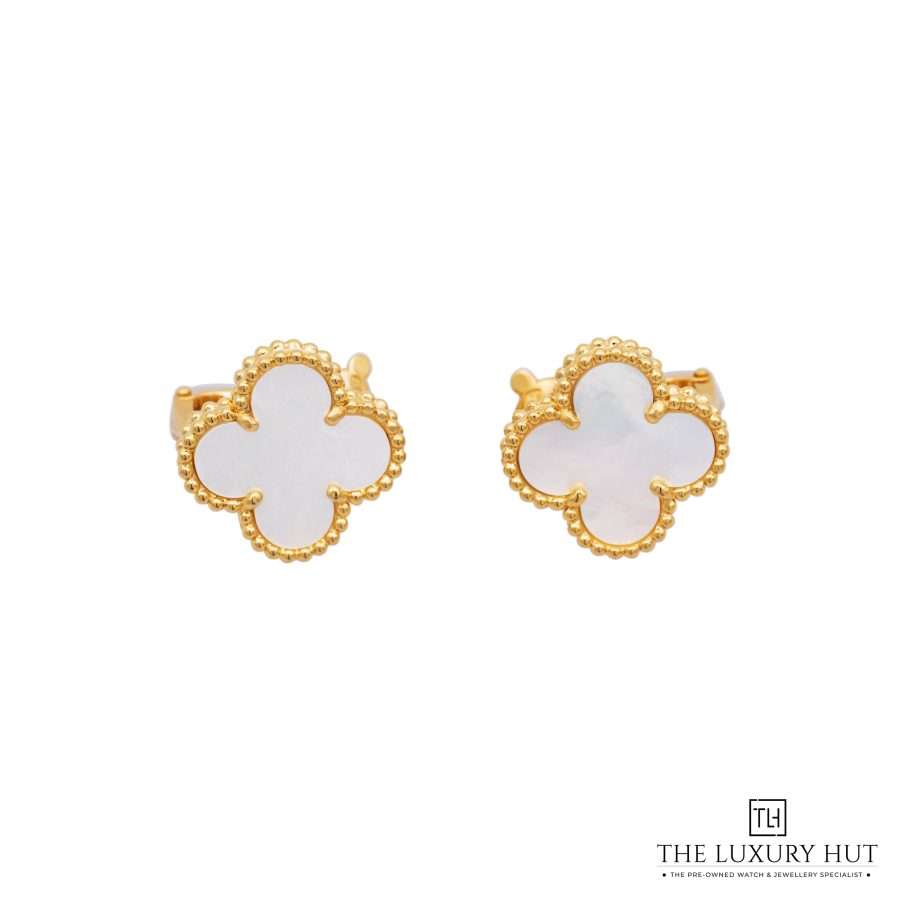 Van Cleef Arpels Yello Gold MOP Earrings 52164 a