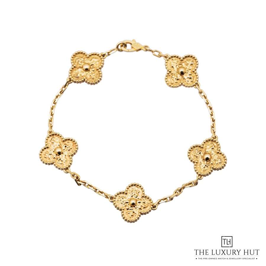 Van Cleef Arpels Yellow Gold Motifs Bracelet LB685 a