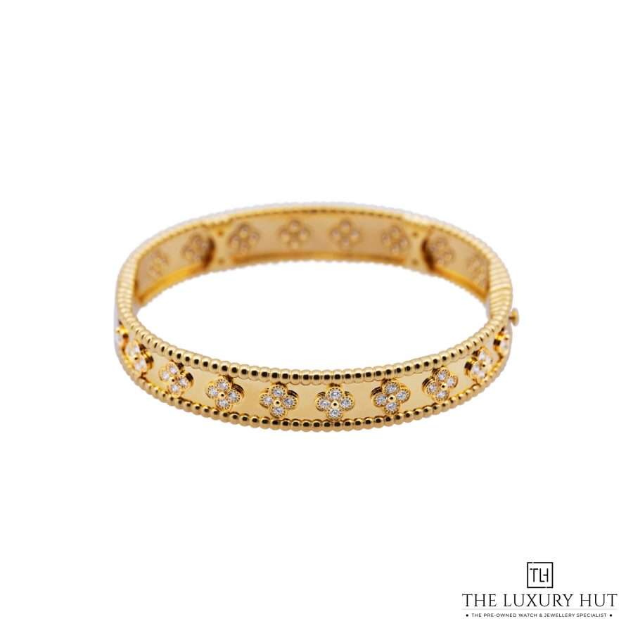 Van Cleef Yellow Gold Diamond Perlee Bracelet LB686 a