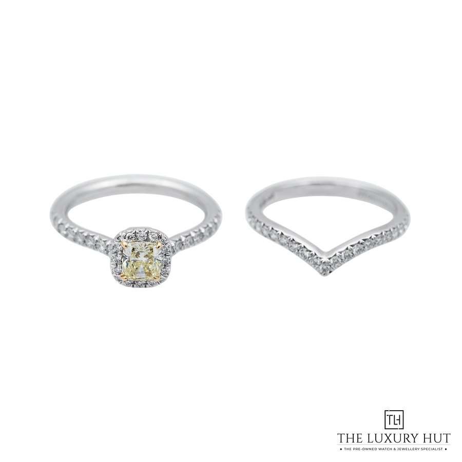 1 00ct Tiffany Co Platinum Diamond Ring Set