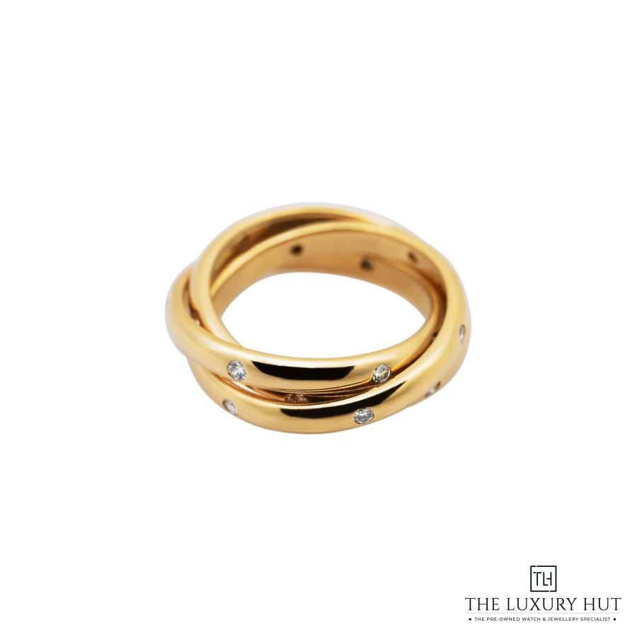 Cartier Yellow Gold Diamond Constellation Trinity Band 50719 a