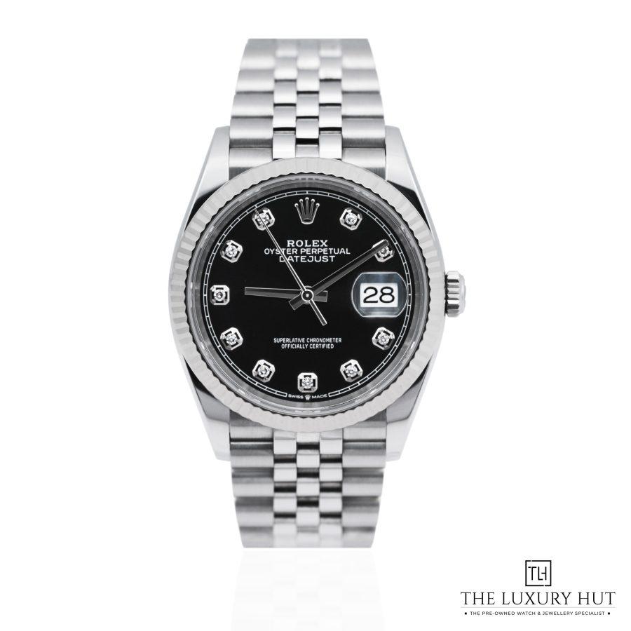 Rolex Datejust 36mm Steel Gold Black Diamond LB700 a