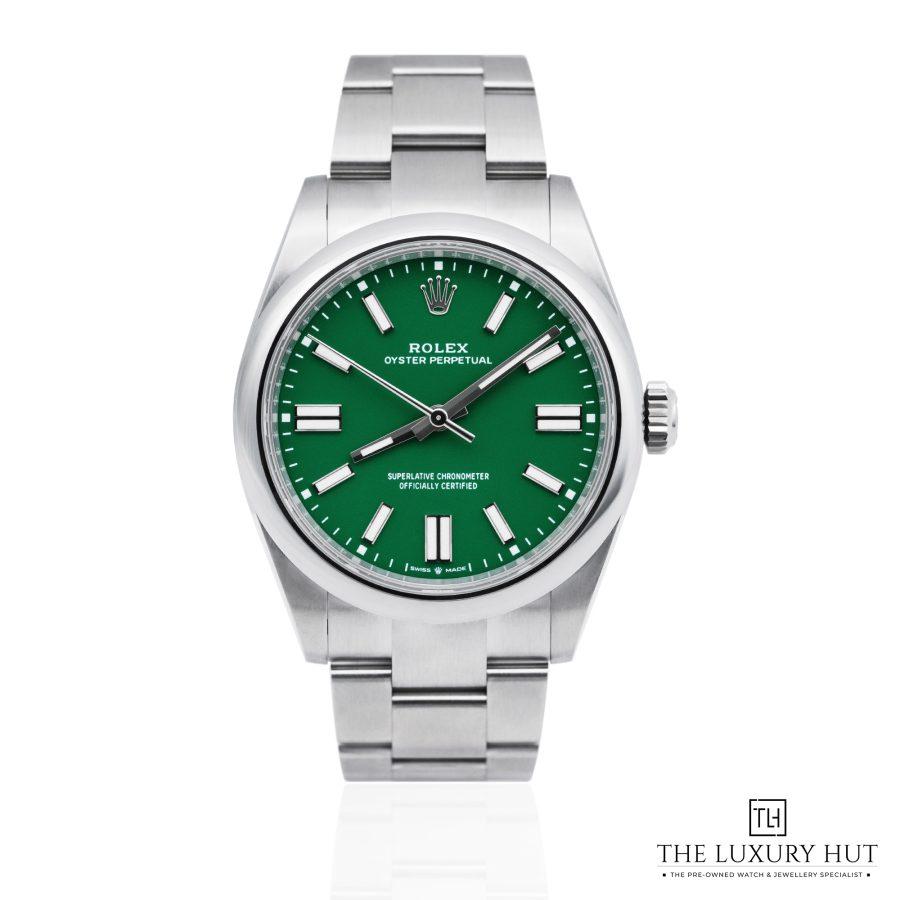 Rolex Oyster Perpetual 41mm Steel Green Update LB704 aa