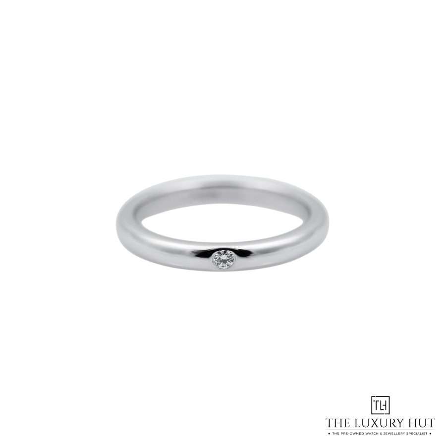 Tiffany Elsa Peretti Platinum Diamond Band 52256 a