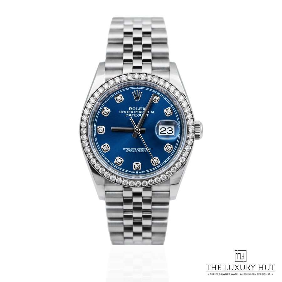 Rolex Datejust 36 Ref 126284RBR Steel Gold Blue Diamond Dial