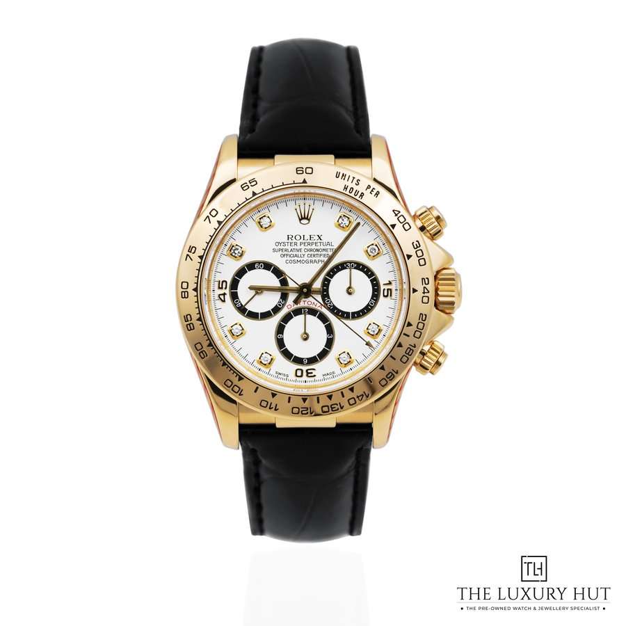 Rolex Daytona Zenith Gold 40mm White Diamond