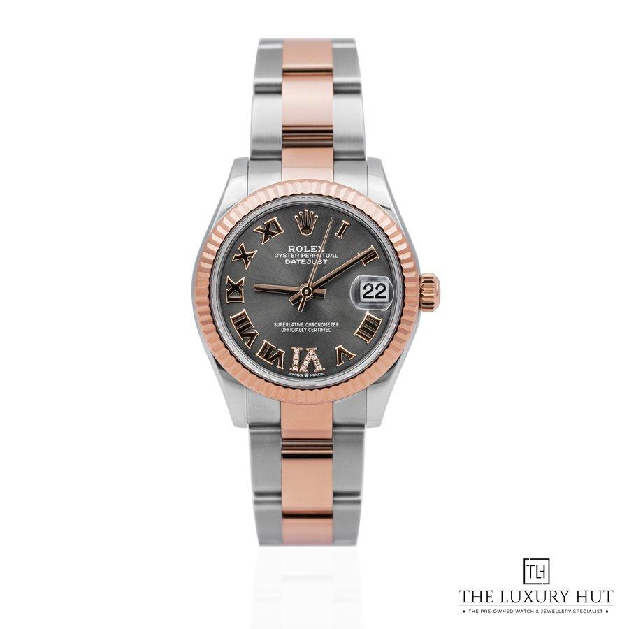 Rolex Datejust 31mm Steel 18ct Everose Gold Slate Roman Dial