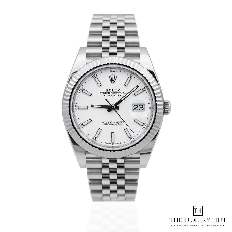 Rolex Datejust 41mm White Baton Dial
