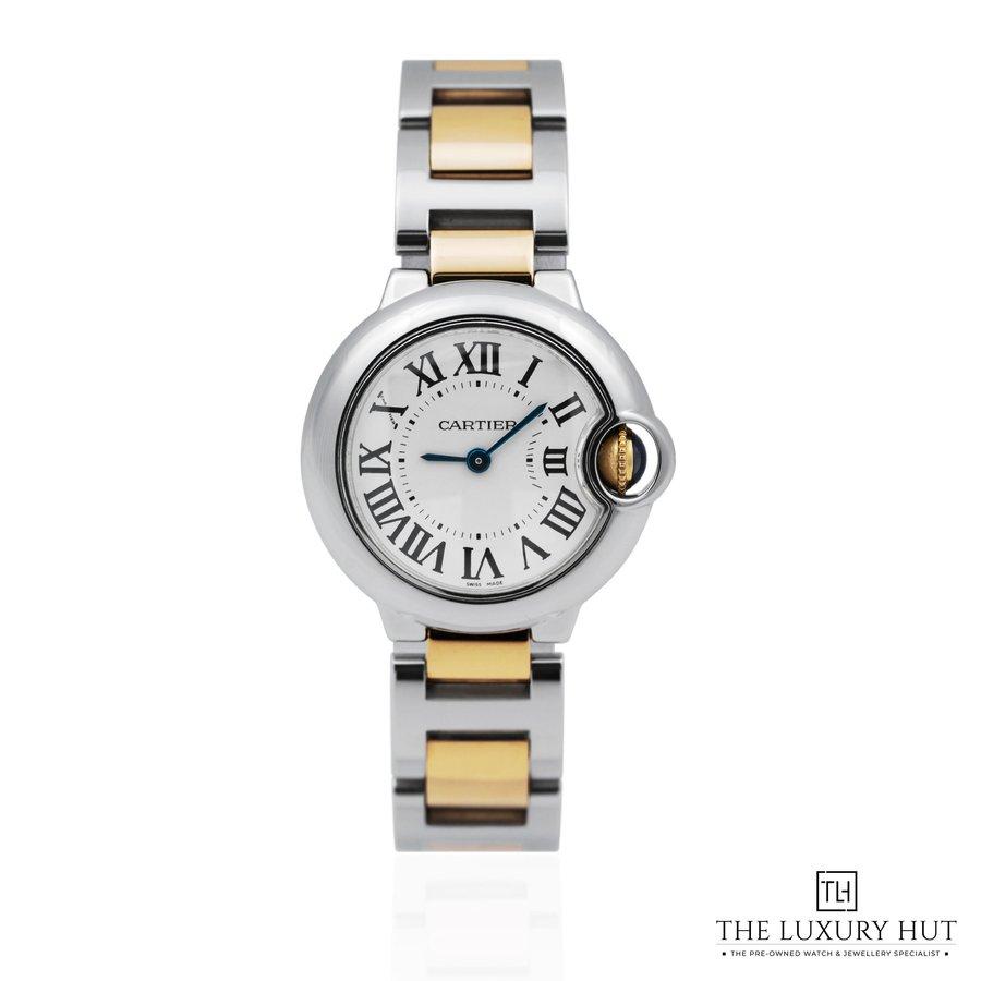 Cartier Ballon Bleu Steel Yellow Gold 28mm Silver Roman