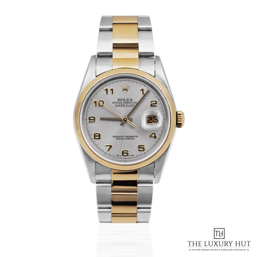 Rolex Datejust 36 Steel 18ct Yellow Gold Silver Arabic Dial