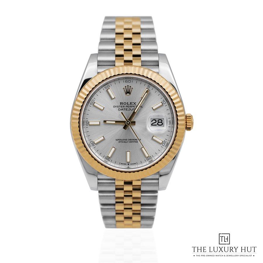 Rolex Datejust 41 Steel Yellow Gold Silver Baton 126333