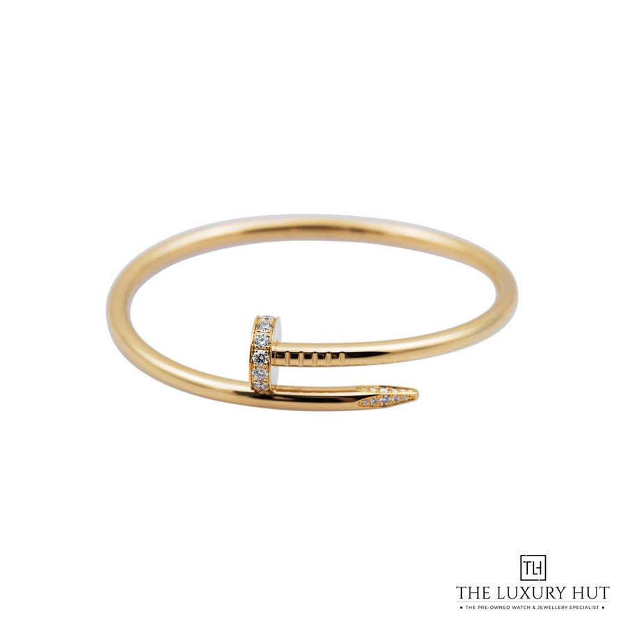 Cartier Yellow Gold Juste Un Clou Diamond Bangle 52258 a