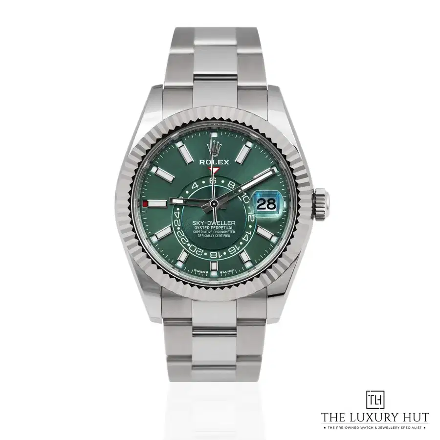 Rolex Sky Dweller Steel Gold Green Dial 336934