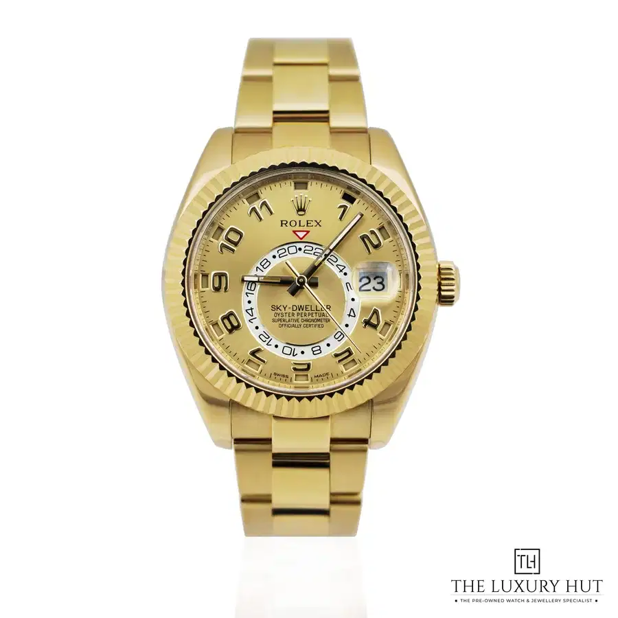 Rolex Sky Dweller Gold Champagne Arabic Dial 326938
