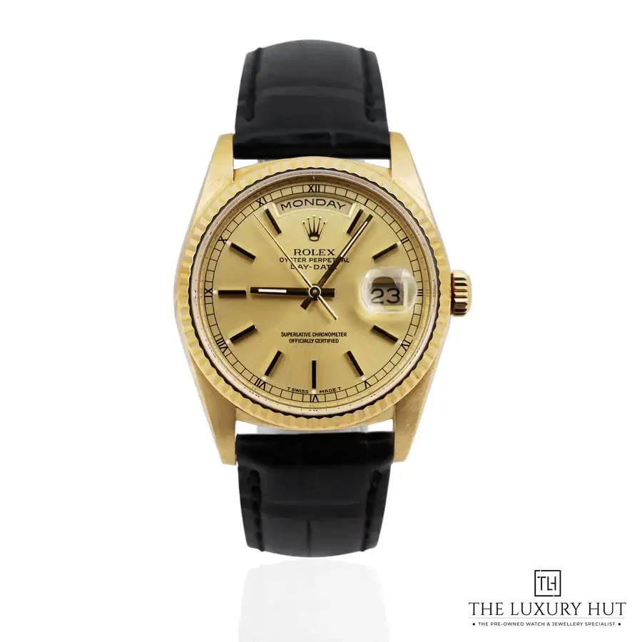 Rolex Day Date 36 Yellow Gold Champagne Baton