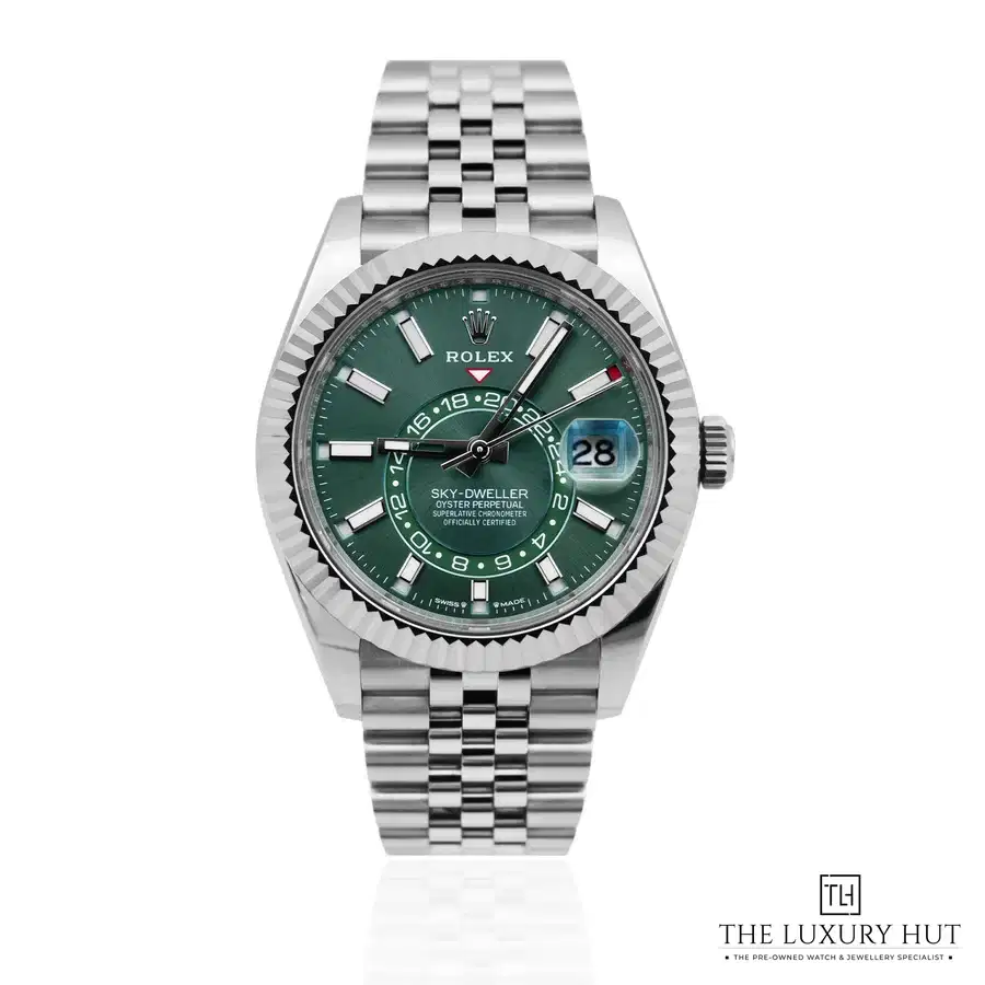 Rolex Sky Dweller Steel White Green 336934