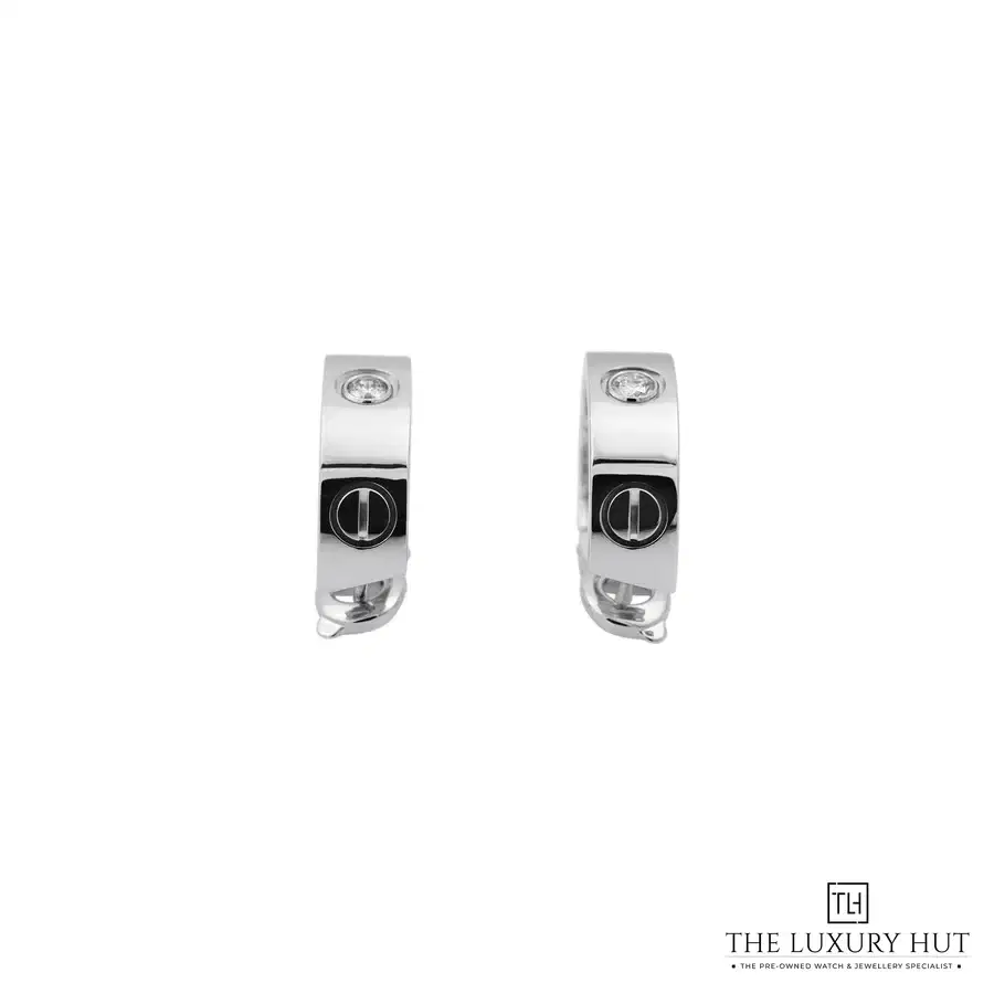 Cartier 18ct White Gold Diamond Classic LOVE Earrings