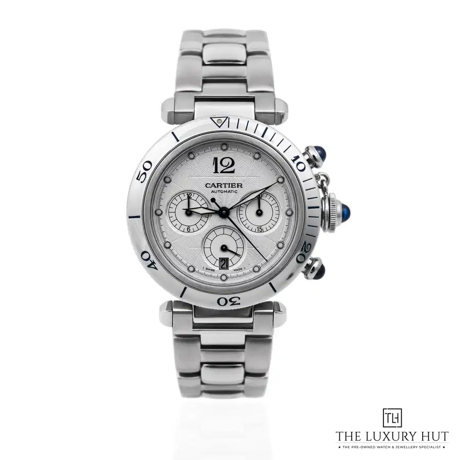 Cartier Pasha Seatimer Silver Guilloche Dot 2113