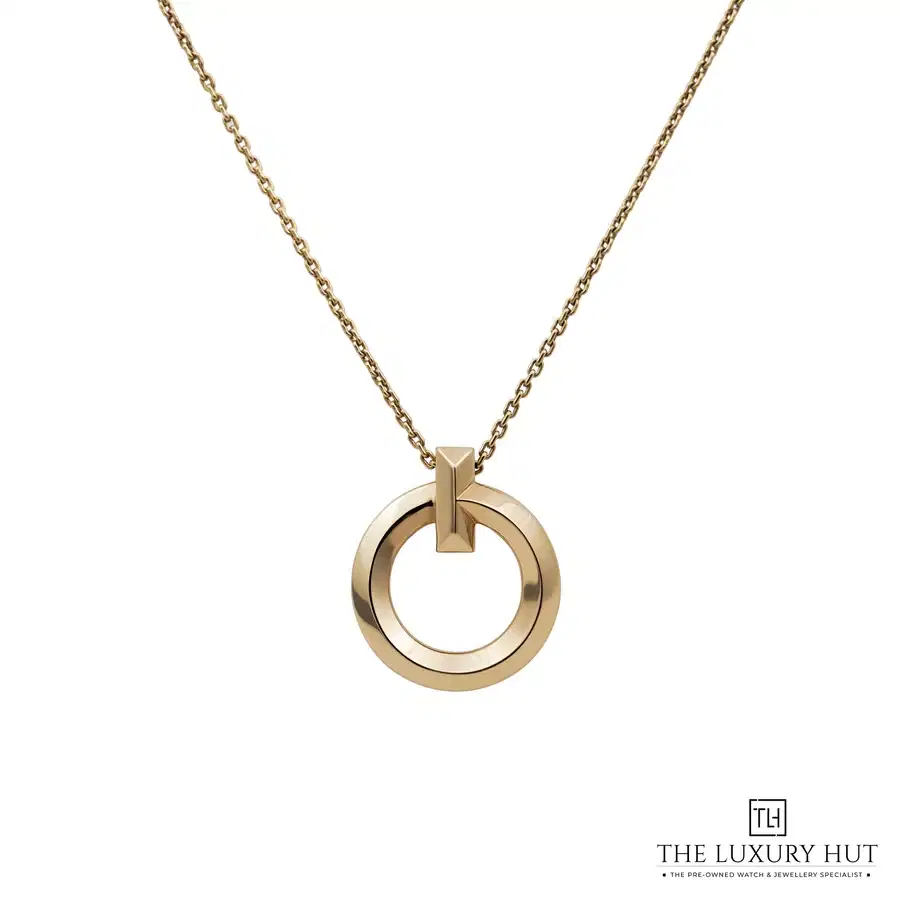 Tiffany T1 Small Circle Pendant Yellow Gold