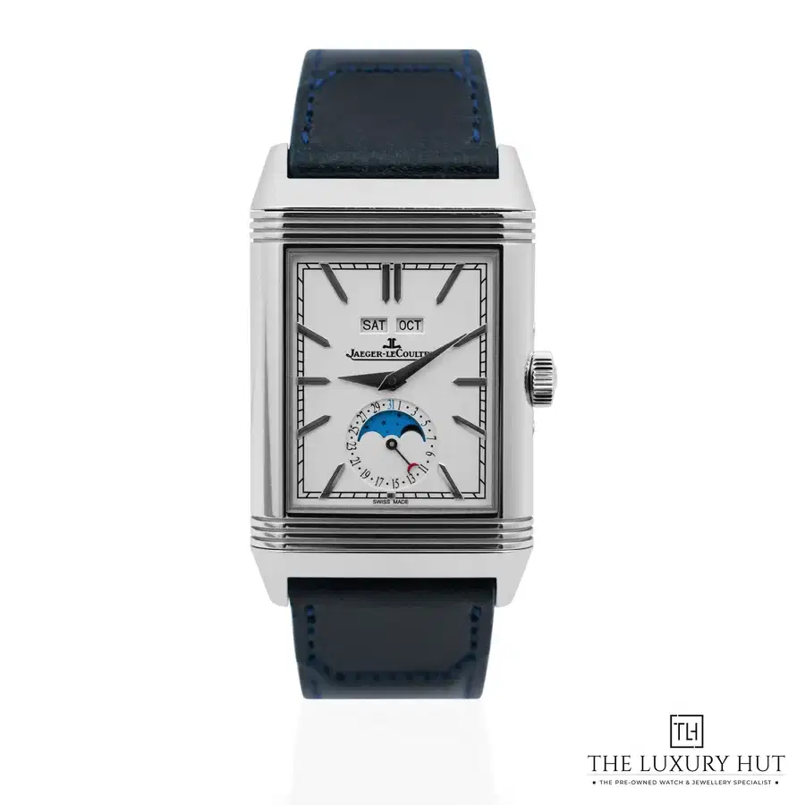 Jaeger LeCoultre Reverso Tribute Duoface Silver Blue Dial