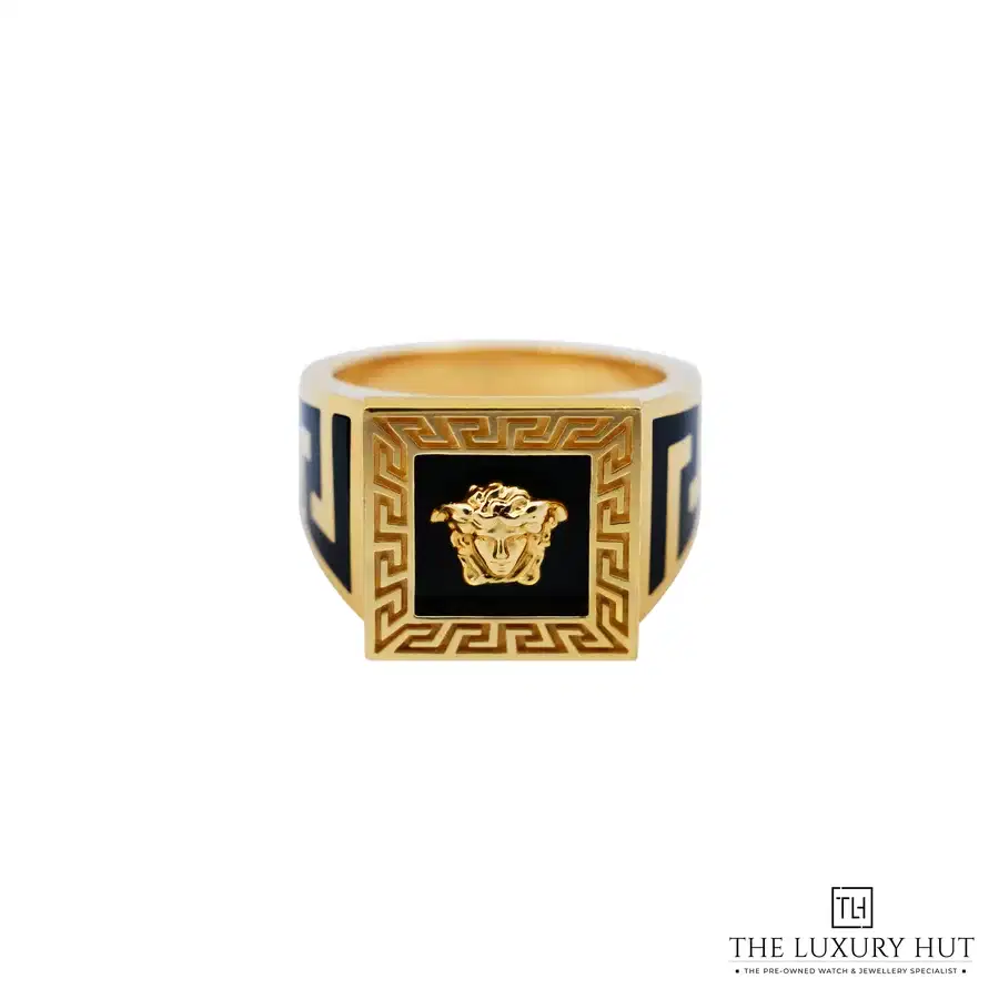 Versace Yellow Gold Medusa Signet Ring