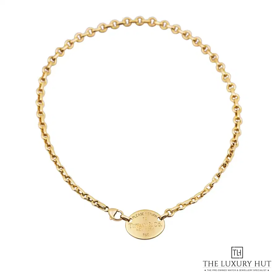 Tiffany Co Gold Return to Tiffany Tag Necklace